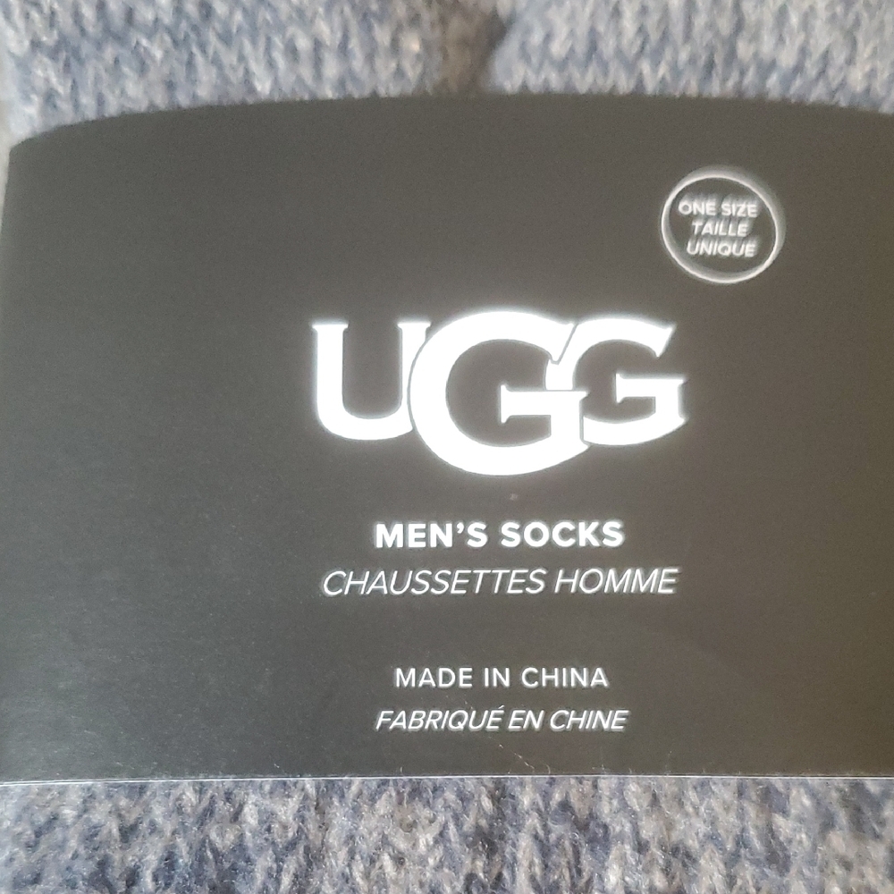 UGG Men's Navy Crew Socks